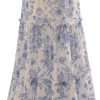 Women's Floral Print Tiered Layered Long Skirt High Rise Ruffled Maxi Skirt
