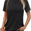 T Shirts Short Sleeve Crewneck Tees for Women Trendy Lightweight Soft Casual Summer Tops Clothes