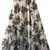 Women's A-Line Fairy Elastic Waist Polyester Spandex Midi Skirt