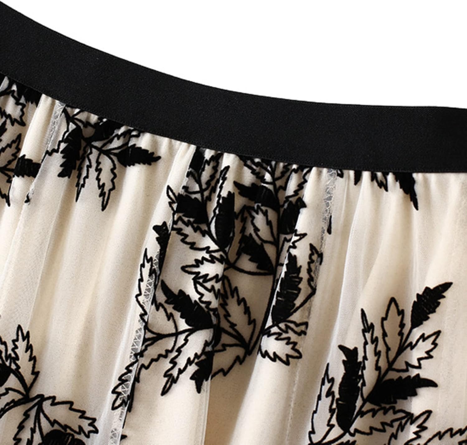 Women's A-Line Fairy Elastic Waist Polyester Spandex Midi Skirt - Image 2