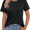 Womens Tshirts Short Sleeve Casual Summer Dressy T Shirts Crewneck Business Workout Basic Blouses Tops